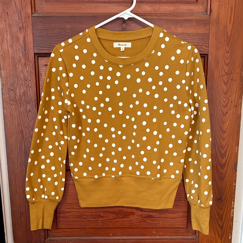 Madewell Bastille Sweatshirt in Polka Dot size XS